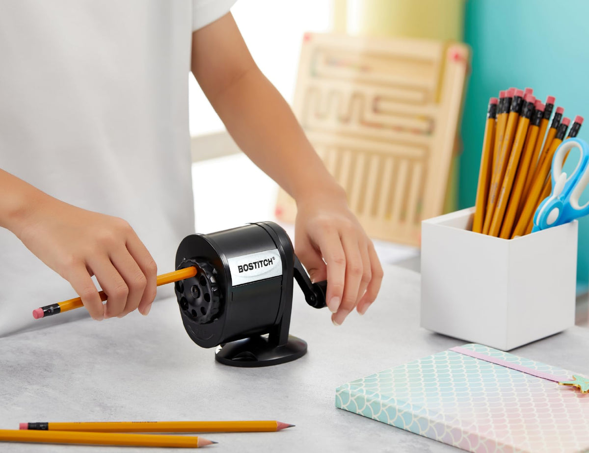 Bostitch 2.68"D x 5.5"W x 4.33"H / Black / Wall Mount Sharpener Pencil Sharpeners