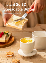 Sweese Butter Keeper, Porcelain Crock with Water Seal, White