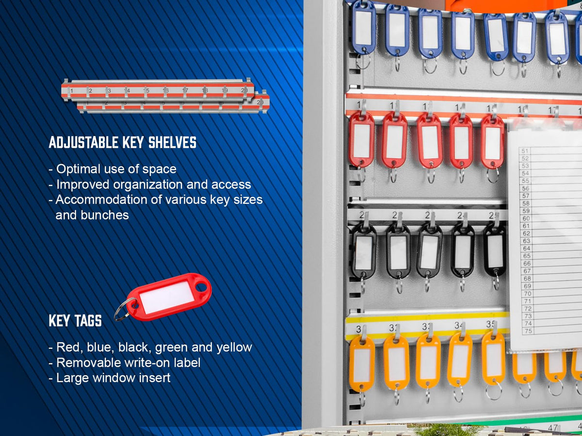 Barska Grey / 100 Keys / 100 Position Key Cabinets