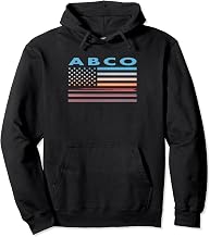 Vintage Sunset American Flag Abco, Arkansas Pullover Hoodie