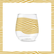 POP 14oz Vino Designer Series - Lines by TOSSWARE – Vino, 14 fluid_ounces, Plastic, Lines 1, Pack of 6