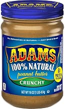 Adams Natural Crunchy Peanut Butter, 16 Ounce -- 12 per case.