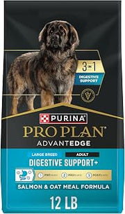 Purina Pro Plan AdvantEDGE Digestive Support Plus Large Breed Salmon and Oat Meal Formula Adult Dry Dog Food - 12 lb Bag