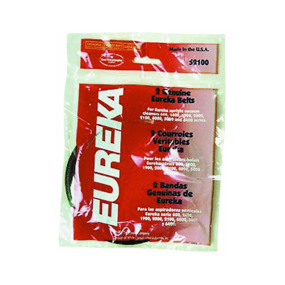 Eureka Brand Style RD Vacuum Belt by Electrolux – Black, Model 52100C