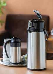 Service Ideas 74.4 Ounces / LEVER LID / Brushed Thermal Carafes