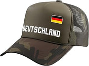 Federal Republic of Germany - Deutschland Flag on Chest Trucker Hat with Adjustable Mesh Back