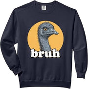 Thanksgiving Bruh Emu, Feathered SideEye For Family Feasts Comfort Colors Adult Sweatshirt