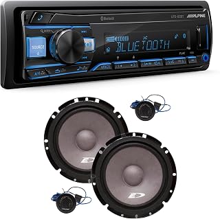 Alpine UTE-83BT Receiver with SXE-1751S 6.5in Component Speakers | Alpine UTE-83BT Receiver with SXE-1751S 6.5in Component Speakers