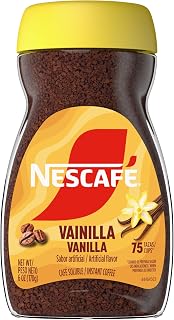 Nescafe Nescafé Instant Flavored Coffee, Vanilla, 1 Jar (6 Oz)