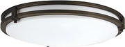 Lithonia Lighting FMSATL 13 14840 BZA M4 LED Saturn Flushmount Ceiling Light Fixture for Kitchen | Hallway | Bedroom, Dimmable, 4000K, Antique Bronze