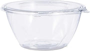 Dart 32 oz SafeSeal Tamper-Evident Clear PET Plastic Bowl with Hinged Flat Lid, CTR32BF (150 Count)