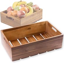 Tablecraft Serving & Display Crate Acacia 20.75 x 12.75 x 6.25"