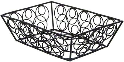 American Metalcraft EBB59B Steel Rectangular Wire Loop-D-Loop Bread Basket, Small, 9" L x 6" W x 2.5" H, Black