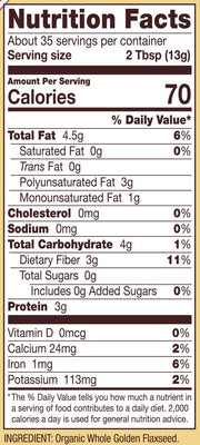 Organic Flaxseed Meal, Golden, Pack of 4, Size 16 OZ, (Gluten Free Kosher 95%+ Organic) by Bob's Red Mill – 16 Ounce (Pack of 4), Plastic, No Color, Model U039978049407-1
