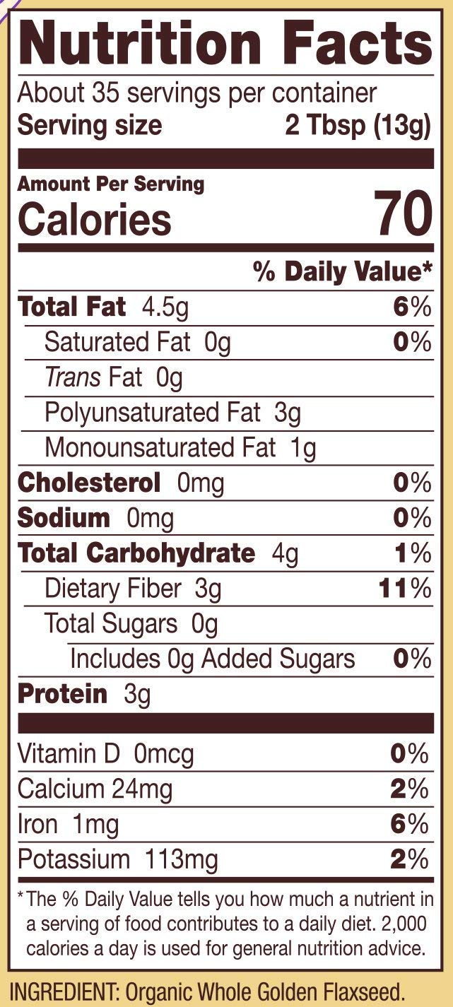 Organic Flaxseed Meal, Golden, Pack of 4, Size 16 OZ, (Gluten Free Kosher 95%+ Organic) by Bob's Red Mill – 16 Ounce (Pack of 4), Plastic, No Color, Model U039978049407-1