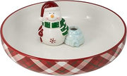 10 Strawberry Street Merry Morsels Appetizer Tray, Snowman
