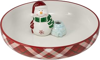 10 Strawberry Street Merry Morsels Appetizer Tray, Snowman