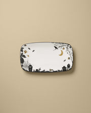 Haunted Halloween Hors Doeuvres Tray by Lenox – 14" x 8" x 1", Porcelain, Multicolor, Model 899022