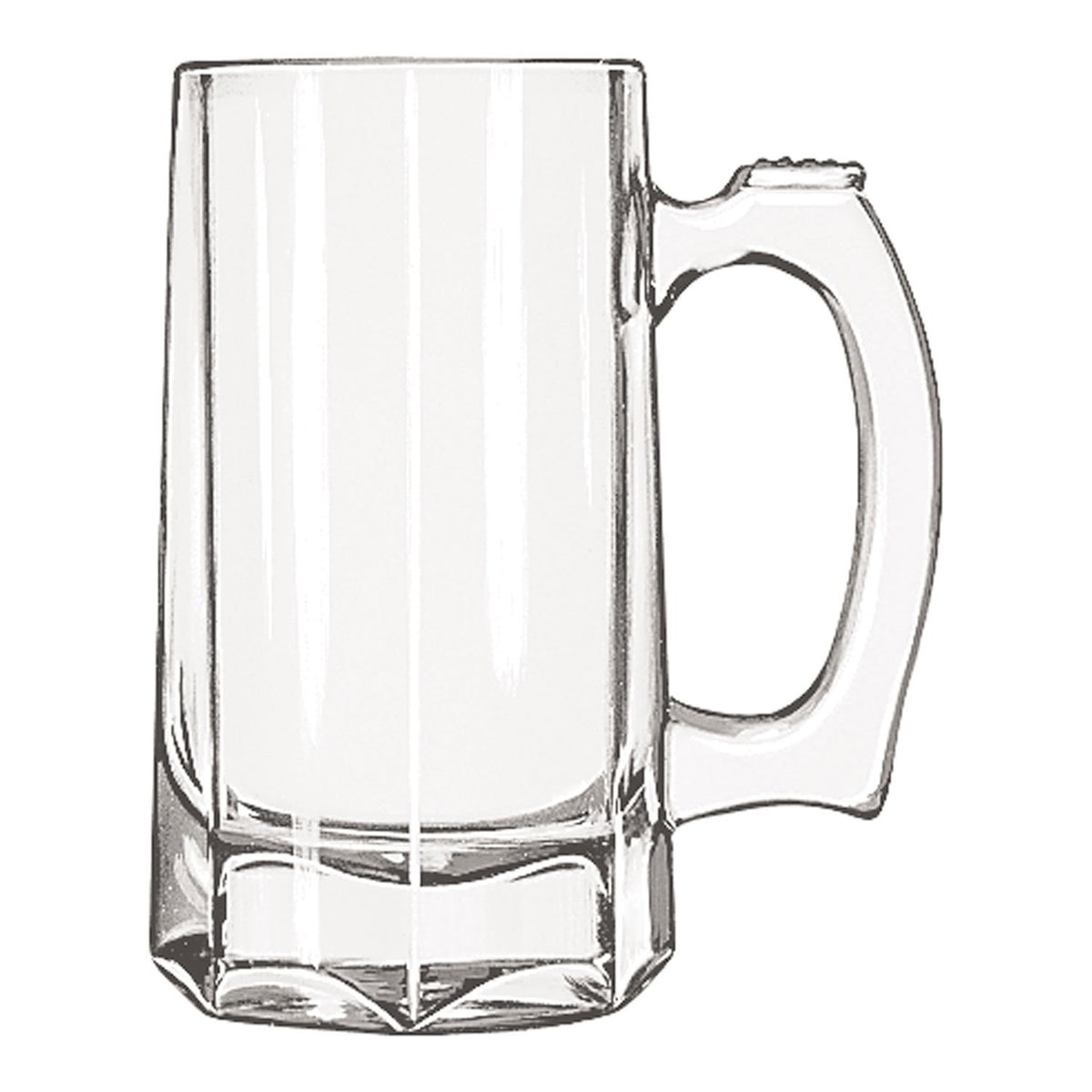 12-oz Glass Beer Steins (Pack of 12) by Libbey – 12 Ounces, Glass, Clear, Model 5206