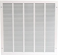 SG-2020 RAG 20-Inch by 20-Inch White Return Air Vent Grille with Fixed Blades