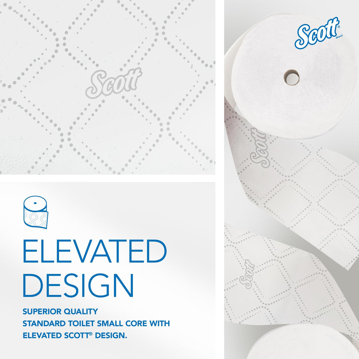 ® Pro Small-Core High-Capacity 2-Ply Toilet Paper by Scott – True, Paper, white, Pack of 36, Model 47305