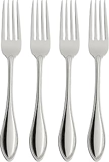Oneida American Harmony Dinner Forks Silverware Set for 4, Flatware | mirror finish, dishwasher safe | cutlery set for kitchen and dining, utensil set, heavy duty, kitchen essentials