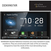 6.8" CD/DVD Receiver w/Apple CarPlay and Android Auto by Kenwood – 6.75 inches(diagonal), Black, Model DDX9907XR