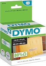 DYMO Labelwriter Address Labels, 1.12" X 3.5", Clear, 130 Labels/roll