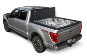 HF350M 3-Panel Folding Tonneau Cover by LEER – Fiberglass-reinforced Polymer, Black, Model 631336