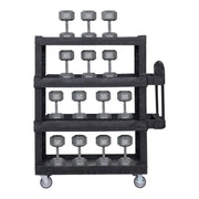 Rubbermaid Commercial Products Black / Large / 4-Shelf Service Carts