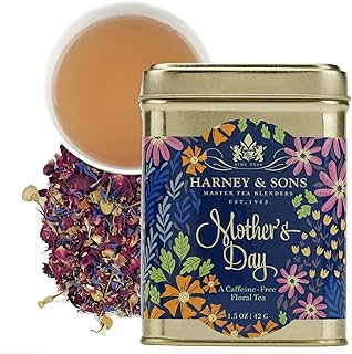 Harney & Sons Mother's Day Herbal Tea Loose Leaf Tin, 1.5 oz | Floral herbal blend inspired by Mother's Day. Naturally caffeine-free.