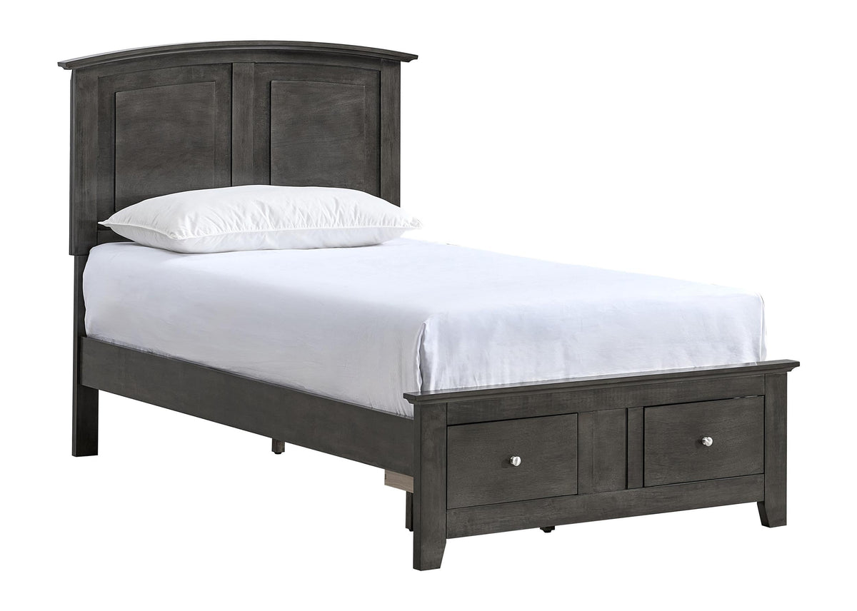 Hammond Twin Bed Gray by Glory Furniture – Twin, Wood, Grey, Model G5405B-TSB