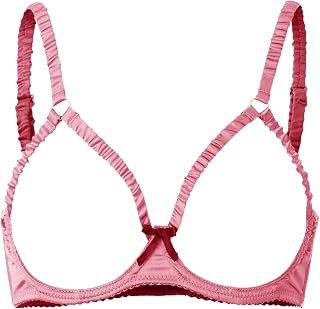 Elara Silky Bra Blue Bra Quarter Cup Design Lingerie for Special Occasions