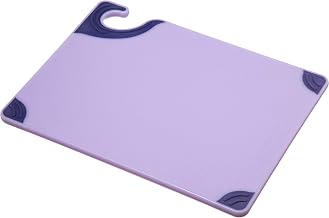 San Jamar Cut-N-Carry Cutting Board With Molded-In Ruler, Plastic Chopping Board for Kitchen, 12" x 18" x 0.75", 4 Count, Brown