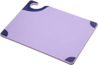 San Jamar Cut-N-Carry Cutting Board With Molded-In Ruler, Plastic Chopping Board for Kitchen, 12" x 18" x 0.75", 4 Count, Brown
