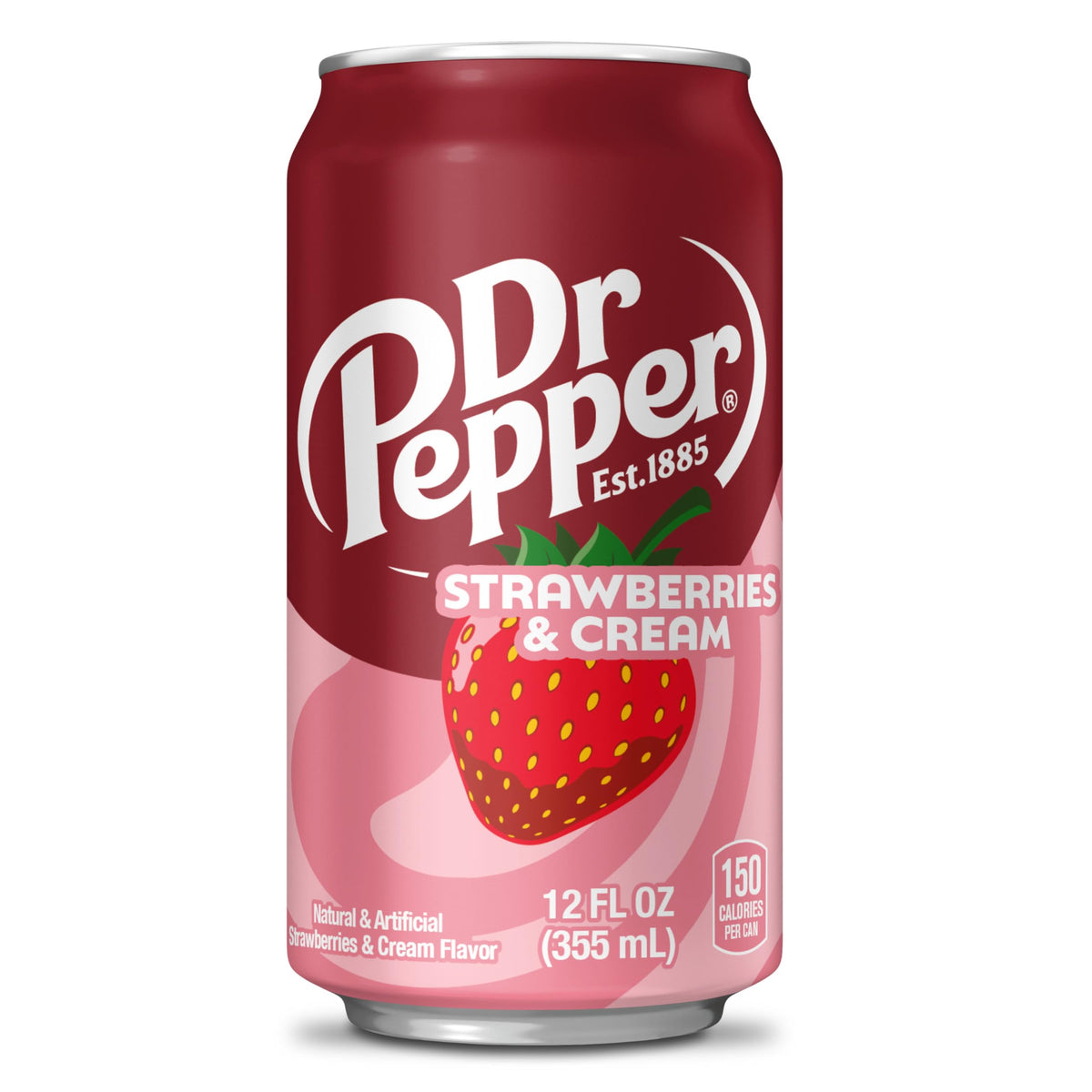 Strawberries and Cream Soda by Dr Pepper – 12 Fl Oz (Pack of 12), Pack of 12, Model DRPSC