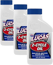 Lucas Oil 10058 Semi-Synthetic 2-Cycle Motor Oil - 2.6 Ounce (Pack of 3)