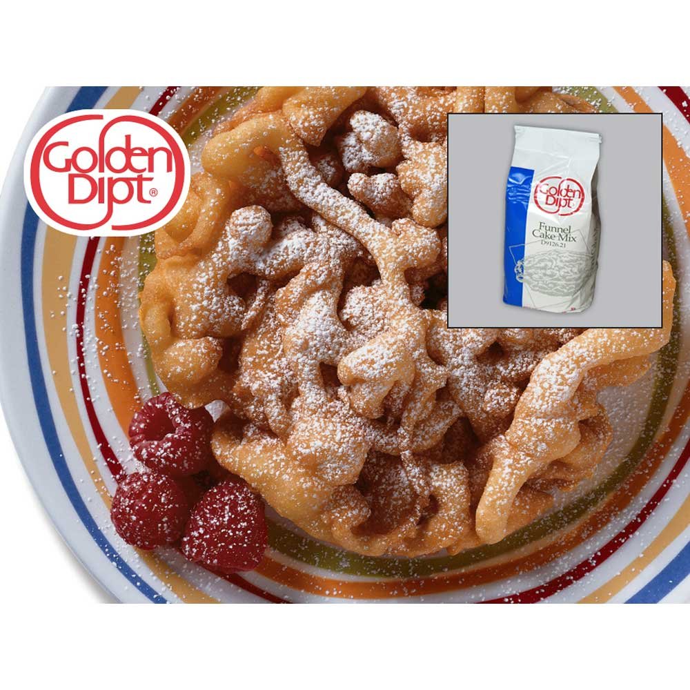 Funnel Cake Bakery Mix 6 Per Case by Golden Dipt – Large, Pack of 6