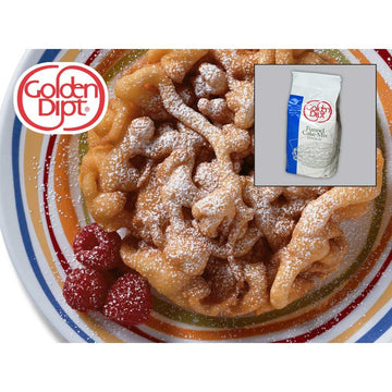 Funnel Cake Bakery Mix 6 Per Case by Golden Dipt – Large, Pack of 6