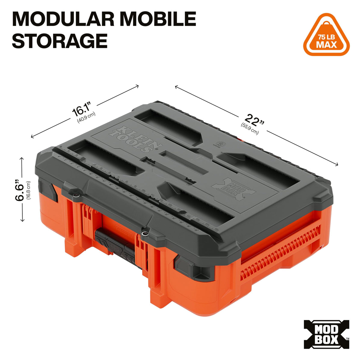 KLEIN TOOLS Small / Orange / 75.0 pounds Tool Boxes