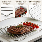 OGNWFUNK Roasting Rack Set, Stainless Steel Wire, 2 Pack