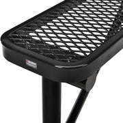 4'L Heavy Duty Expanded Metal Mesh Flat Bench with Steel Frame by Global Industrial – 48, Alloy Steel, Black, Model 695741BK