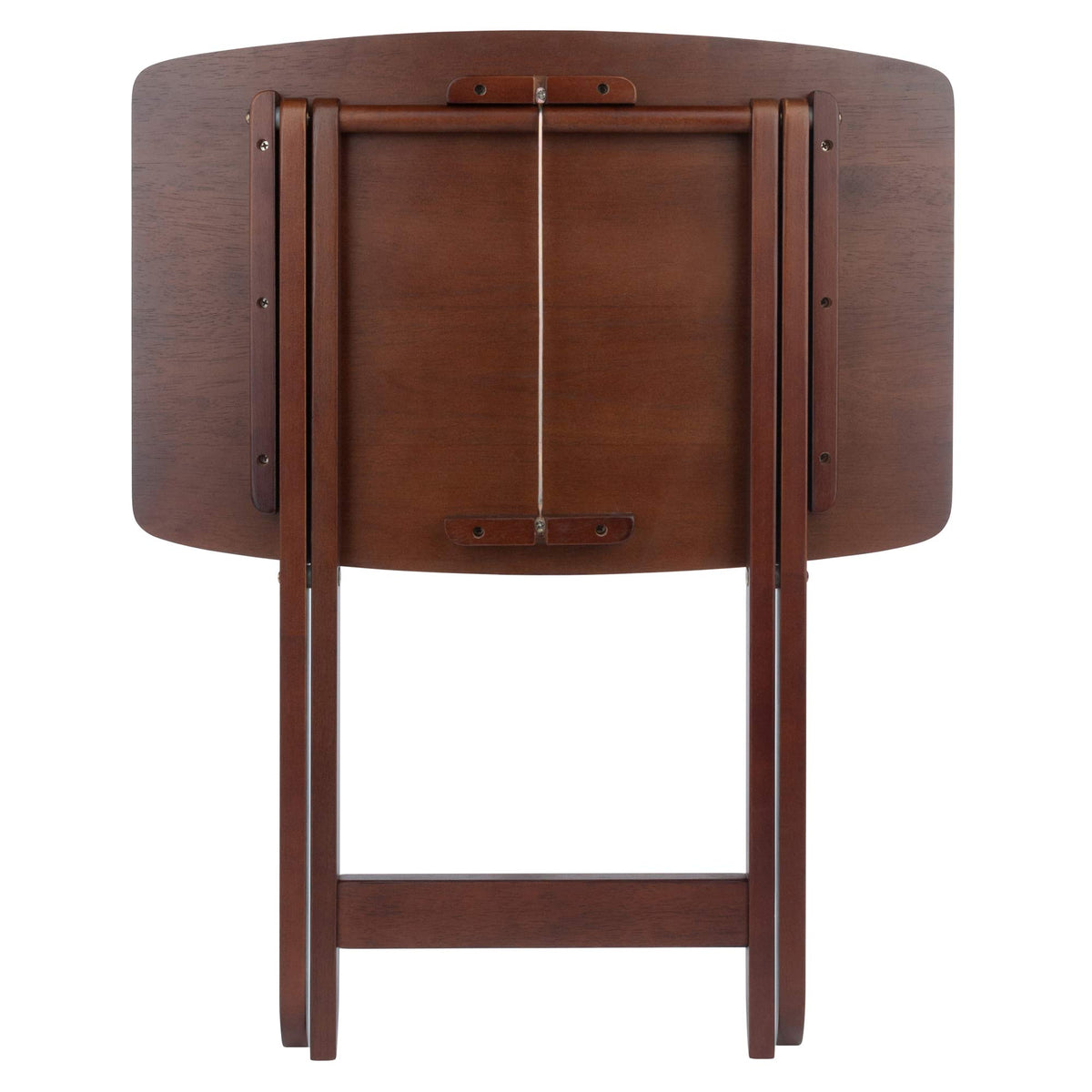 Darryl Set of 4 Oversized Foldable Tables by Winsome – Pack of 1, Wood, Walnut, Model 94517