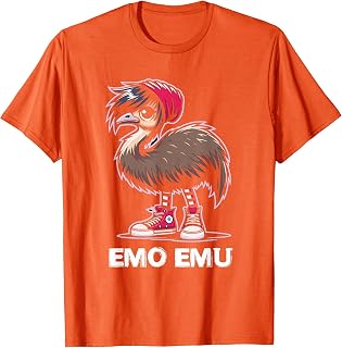Emo Emu Bird Emocore Punk Goth Gothic T-Shirt