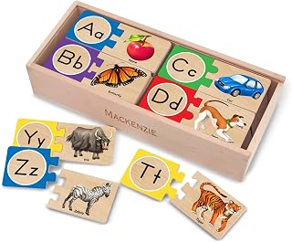 Melissa & Doug Self-Correcting Alphabet Wooden Puzzles with Storage Box (52 pcs) ABC Puzzles, Wooden Alphabet Puzzle for Kids Ages 4+ (Pack of 6)