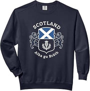 Scotland Alba Gu Brath Saltire Crest Scottish Pride Lion Emu Comfort Colors Adult Sweatshirt