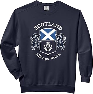 Scotland Alba Gu Brath Saltire Crest Scottish Pride Lion Emu Comfort Colors Adult Sweatshirt