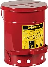Justrite 6 Gallon Galvanized Steel Oily Waste Can