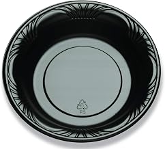 D and W Fine Pack Black Plastic Fine Bowl, 16 Ounce - 500 per case.500