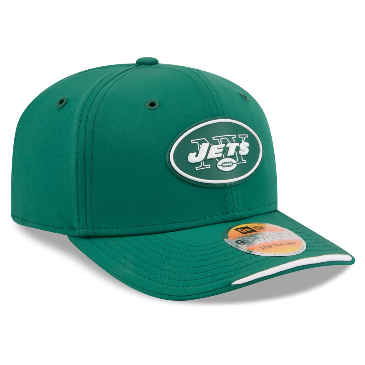 Men's Green New York Jets 2026 Sideline Throwback 9SEVENTY Adjustable Hat by New Era – 84% Polyester/16% Elastane, New York Jets, Green, Model 26 Nfl Sideline 9seventy Ss